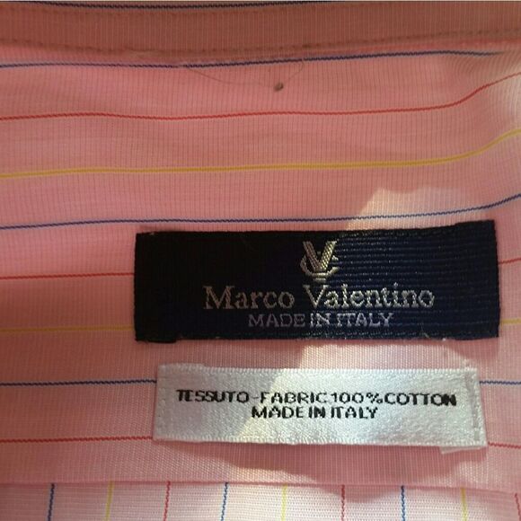 Marco Valentino pink Button up Shirt size 16' - Picture 2 of 4